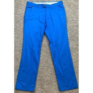 Royal‎ & Awesome Golf Pants Mens Black 34x30 Blue Split Bottoms Stretch